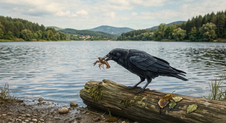 Врана и рак, Българска народна приказка
